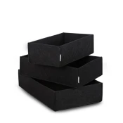 Wallxpert HMY 6272 Set kutija za odlaganje, 3 komada, Crni