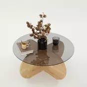 Stolic za kavu BUBBLE 35x75 cm smeda/crna