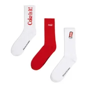 Cropp - Komplet 3 parov nogavic Coca-Cola - bela