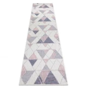 eoshop Preproga SISAL SION Geometrična, Trikotniki 3006 ravnega tkalstva ecru/roza ( - Velikost: 80x300 cm)