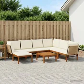 vidaXL 8 pcs Masivno akacijevo les in vrv Naravna