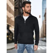 Bluza męska ze stójką czarna Dstreet