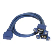 StarTech.com USB3SPNLAFHD adapter za promjenu tipa prikljucka kabela 2 x USB A IDC Plavo