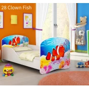 Dječji krevet ACMA s motivom 140x70 cm 28-clown-fish