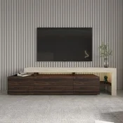 HANAH HOME TV polica Beliz Travertine Walnut