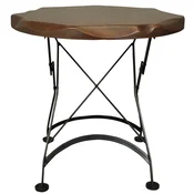 Casa Padrino Art Nouveau garden dining table brown/black - Various Sizes - Folding metal garden table with solid wood table top - Catering & garden furniture