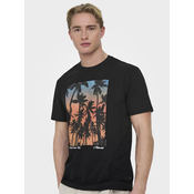 Mens Black T-Shirt ONLY & SONS Kolton - Men