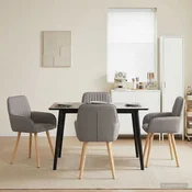 Jedilni stoli 4 kos Blago Taupe 56,5 x 50 x 87,5 cm
