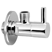 AQUALINE Kromiran kotni ventil 1/2x3/8, brez filtra, AQUALINE