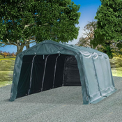 shumee Premični šotor za živino PVC 550 g/m2 3,3x6,4 m temno zelen