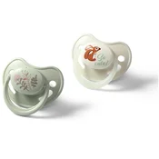 BabyOno Anatomski silikonski dudek GLOW 6-18 m, 2 kosa