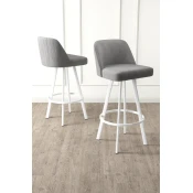 HANAH HOME Set barskih stolica (4 komada) Atex Grey White