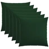 vidaXL Prevleka za blazino 6 kos HEERLEN Temno zelena 60 x 60 cm Blago