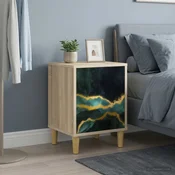 Vidaxl Nočna omarica WIJHE 2 kos Sonoma hrast 36 x 33 x 50 cm