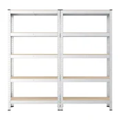Songmics Robustna polica 30x75x150 cm srebrna