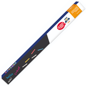 PlayBox: Črna kredna tabla v roli s pisanimi kredi 200x45cm