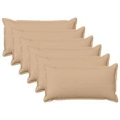 vidaXL Prevleka za blazino 6 pcs HOUTEN Krem 40 x 70 cm Lažni lanu