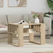 vidaXL Klubska miza Sonoma hrast 66 x 49,5 x 45 cm Konstruiran les