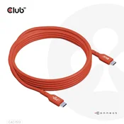 KAB Club3D USB2 Type-C dvosmjerni USB-IF certificirani kabel, brzina prijenosa podataka 480 Mb, PD 240 W (48 V/5 A), EPR M/M, 3 m / 9,84 ft, CAC-1513