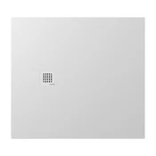 TRENECA Pladenj za prhanje iz litega marmorja 110x100 cm, ki ga je mogoče rezati po vaših željah, bela mat - Bela mat barva - 110x100x3 cm - Polysan - TRENECA - 24 - Liti marmor - 1100 - Pravokotni - 1000 - 30 - 90 - 14