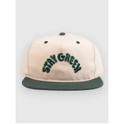The Dudes Stay Green Unstructured 5 Panel Cap off white