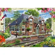 Ravensburger - Puzzle Kolekcija podeželskih hišic št. 13: Železniška hišica - 1 000 kosov