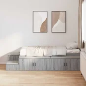 Krevet s ladicama Siva Sonoma 75 cm Konstruirano drvo