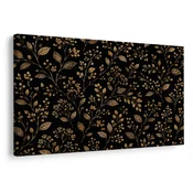 Slika zlate vejice na črnem - 150x100