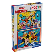 Clementoni Puzzle Miki se zabava s prijatelji 2x20 kosov