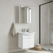 HANAH HOME Kupatilski ormarić sa umivaonikom i ogledalom (2 komada) Purus 55 335