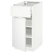 METOD / MAXIMERA Podni element s fiokom/vratima, bela/Voxtorp matirano bela, 40x60 cm