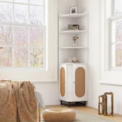 Costway Kotna omara 172 cm bela