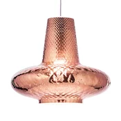 AILATI Viseča svetilka Giulietta 130 cm rose gold metalik - Dnevna soba/jedilnica - Sodobni - kovinska barva rose gold - Steklo