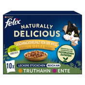 Mešano pakiranje Felix Naturally Delicious 10 x 80 g - Perutninski izbor v želeju