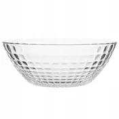 shumee Skleda za solato, steklo, prozorno, okrašeno, veliko, 22,5 cm, 1,7 l, 1 kos. Pantheon