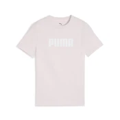 Womens Puma Essentials Logo Tee Youth, Pink, Size 7-8Y, Shop
