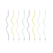 shumee Zvite rojstnodnevne svečke, mešane, 14 cm (1 paket/8 kosov)