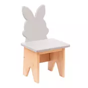 Personalized Wooden Kids’ Chair – Unique Design & Premium Quality! – Bunny Grey