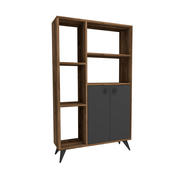 HANAH HOME Polica za knjige Meldan Light Walnut Anthracite