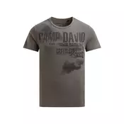 CAMP DAVID Majica smeda melange / boja blata