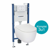 Ugradbeni komplet toalet Geberit Duofix Basic sa visećom WC školjkom Gepard Tulip
