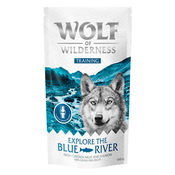 Sniženo! 2 x 100 g Wolf of Wilderness Training Snack Explore - Blue River - piletina i losos
