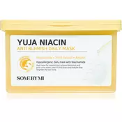Some By Mi Maska za obraz z niacinamidom Yuja Niacin Anti-Blemish Daily Mask - 370 ml / 30 kos