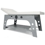 Casa Padrino luxury massage table gray/white 190 x 70 x H. 77 cm - Handmade massage table with adjustable headrest - Luxury quality - Made in Italy