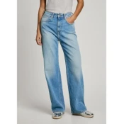 Pepe Jeans za ženske. PL204731MS7 Ravne kavbojke Lexa blue (25/30), Modra, Priložnostno, Bombaž, Džins, Trajnostni