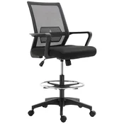 Homestar Pisarna stol z nastavljivo oporo za noge 64x59x104-124 cm črna