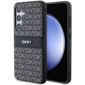 DKNY Etui DKNY Leather Mono Stripe & Metal Logo za Samsung Galaxy S24 - črno