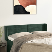 Vidaxl vidaXL Vzglavje s krilci temno zeleno 147x16x78/88 cm žamet