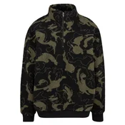 Urban Classics Pulover kaki/črna