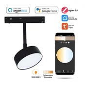 LED reflektorska svetilka Zigbee 18W za magnetne tirnice SMART TRACK 48VDC 3000-6000K, zatemnljiva